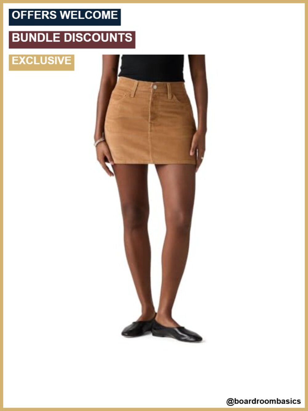 Levi's Icon Mini Skirt 100% Cotton Mid Rise Button Fly Casual